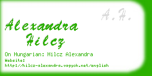 alexandra hilcz business card